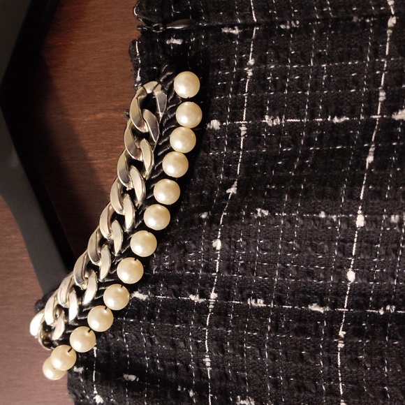 women's Chetta B Size 8 black and white tweed lady knee-length dress - Picture 6 of 6